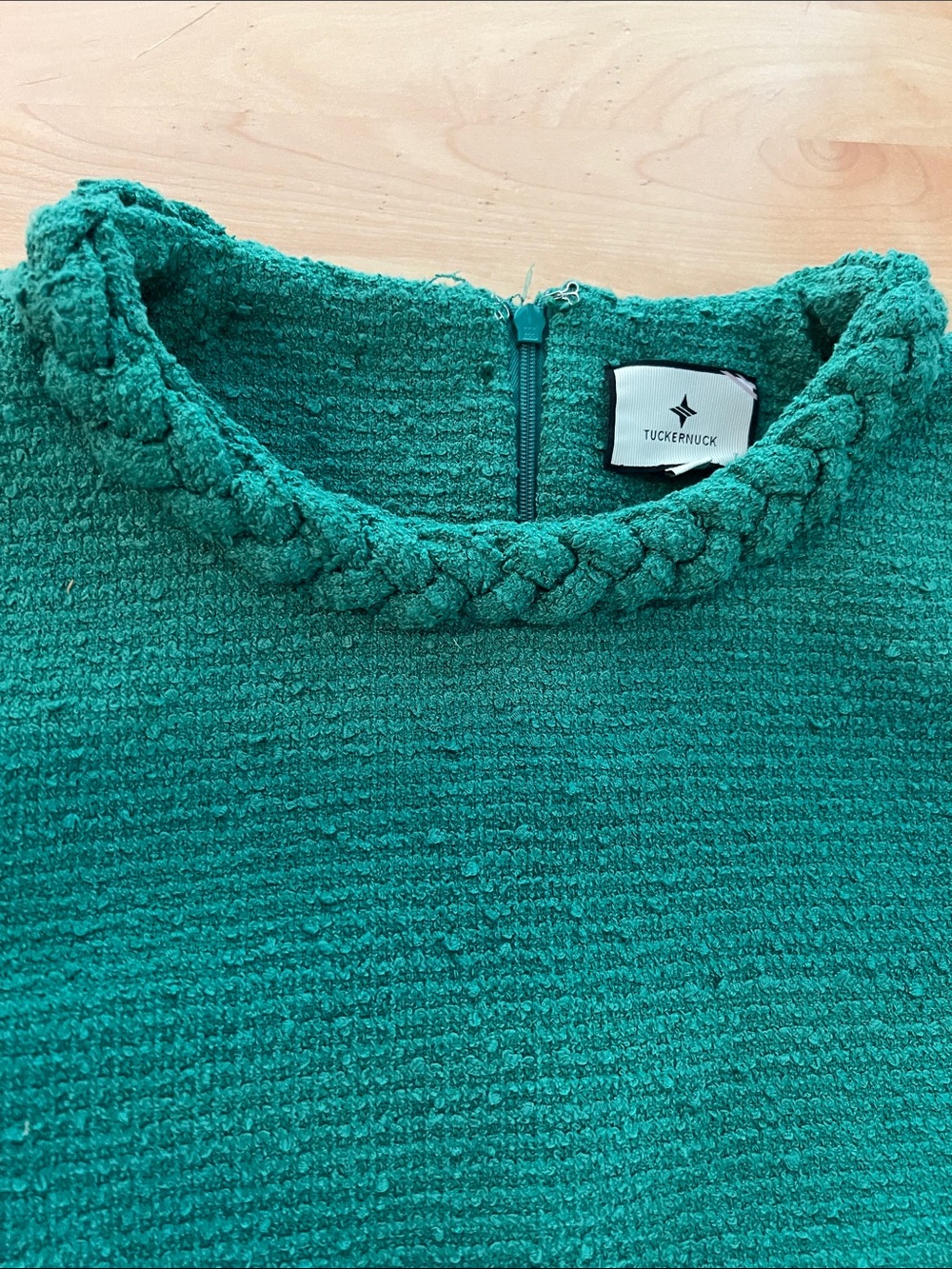Tuckernuck Emerald Green Textured Shift Dress with Braided Trim - Picture 11 of 12
